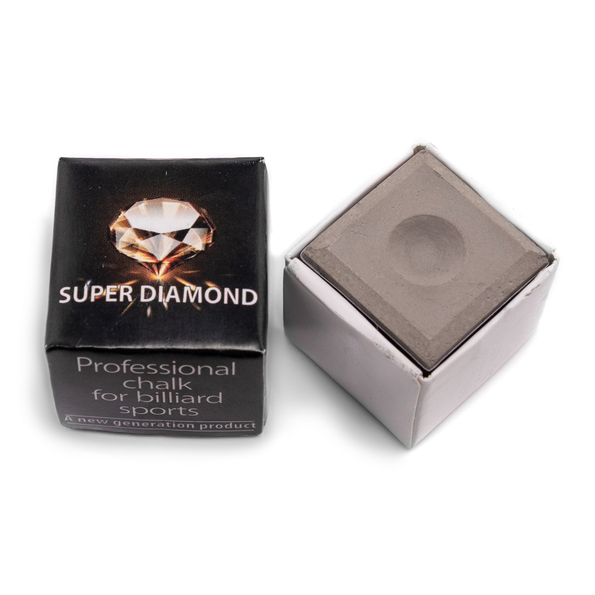 Мел для бильярда «SUPER DIAMOND» черный с ямочкой (1 шт.)