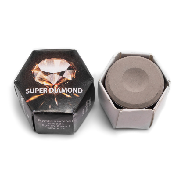 Мел для бильярда «SUPER DIAMOND» цилиндрический серый ямочка (1 шт.)
